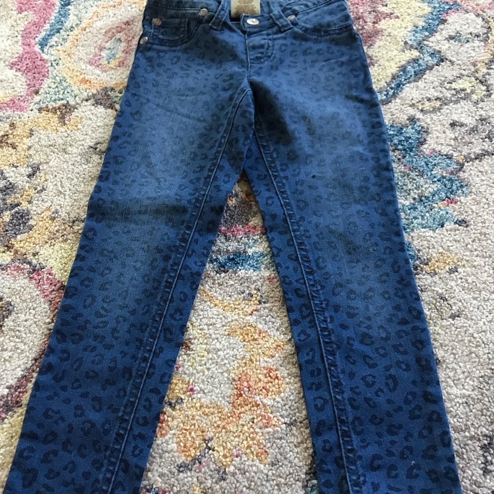 Girls leopard print jeans